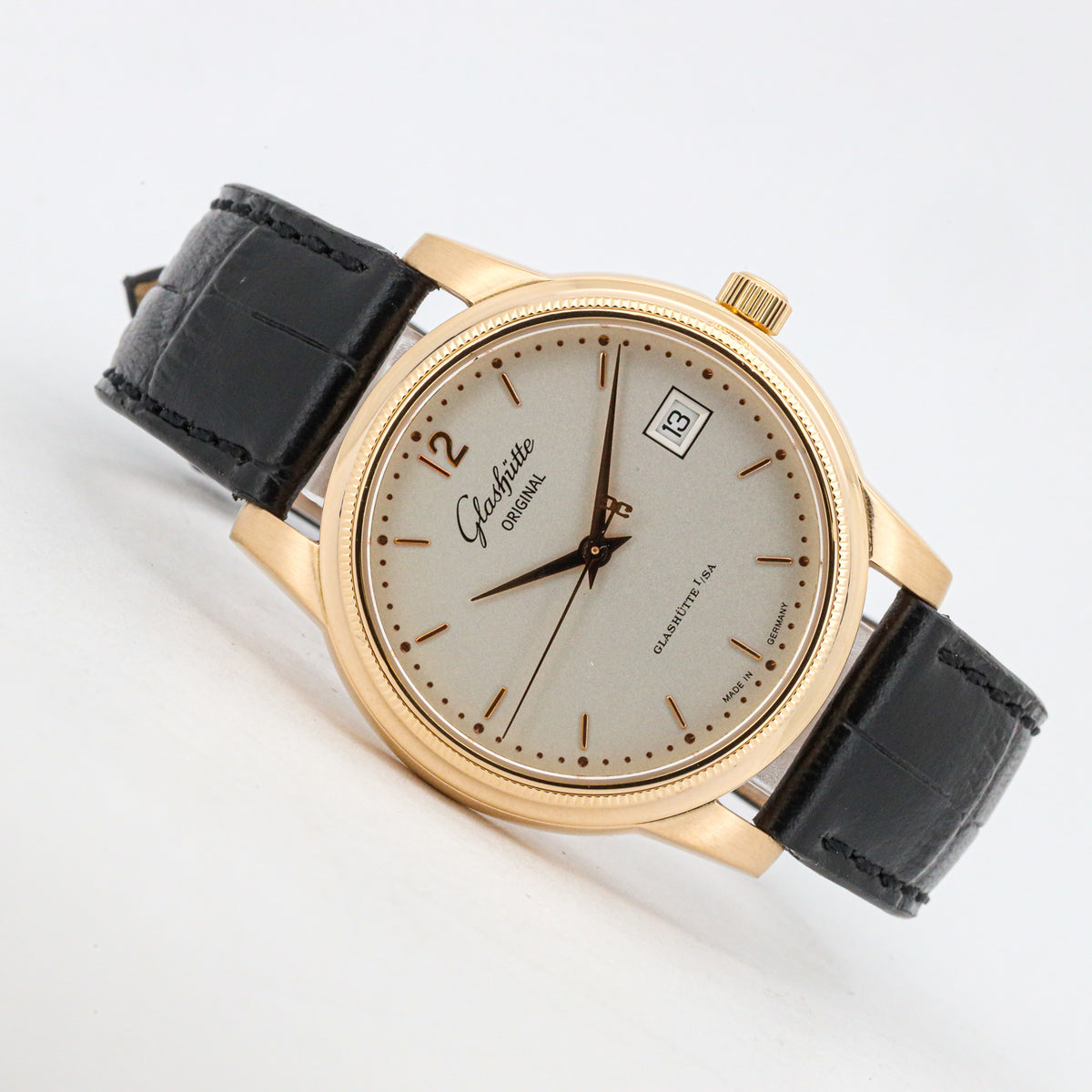 Glashütte Original Senator 38mm 3911040204 750 Rosegold Silver Dial