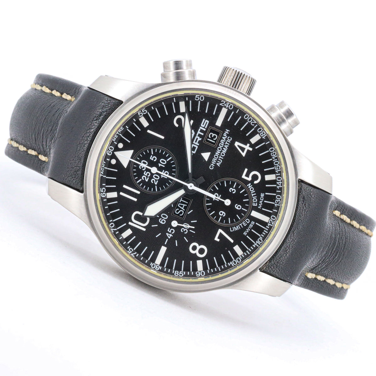 Fortis F-43 Chronograph 701.10.81 Limited Edition 43mm 100 Jahre Edelstahl