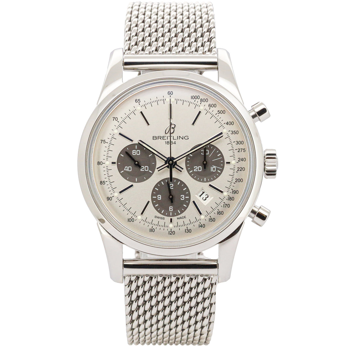 Breitling Transocean Chronograph AB0152 43mm Edelstahl B&P