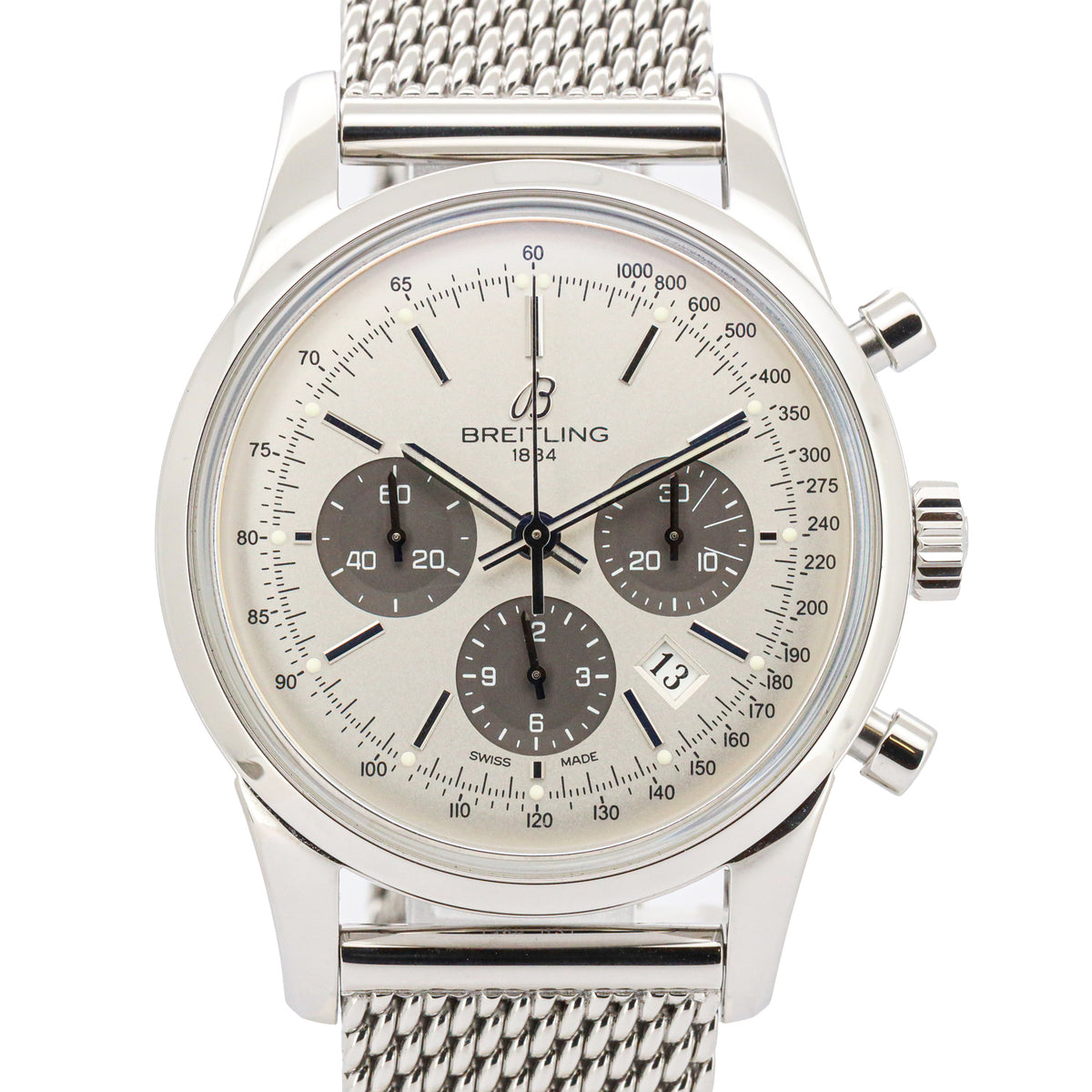 Breitling Transocean Chronograph AB0152 43mm Edelstahl B&P