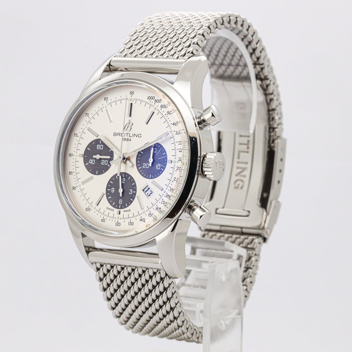 Breitling Transocean Chronograph AB0152 43mm Edelstahl B&P