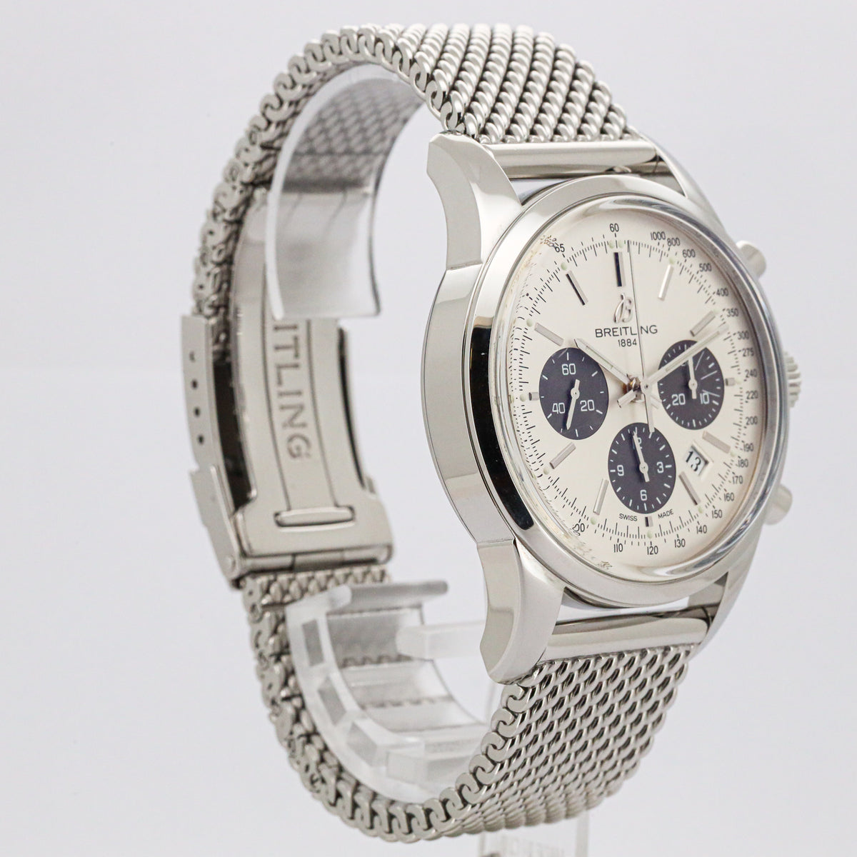 Breitling Transocean Chronograph AB0152 43mm Edelstahl B&P
