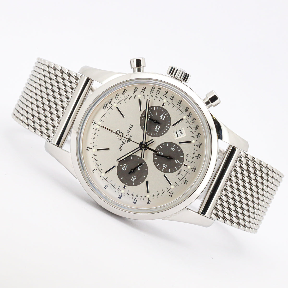 Breitling Transocean Chronograph AB0152 43mm Edelstahl B&P