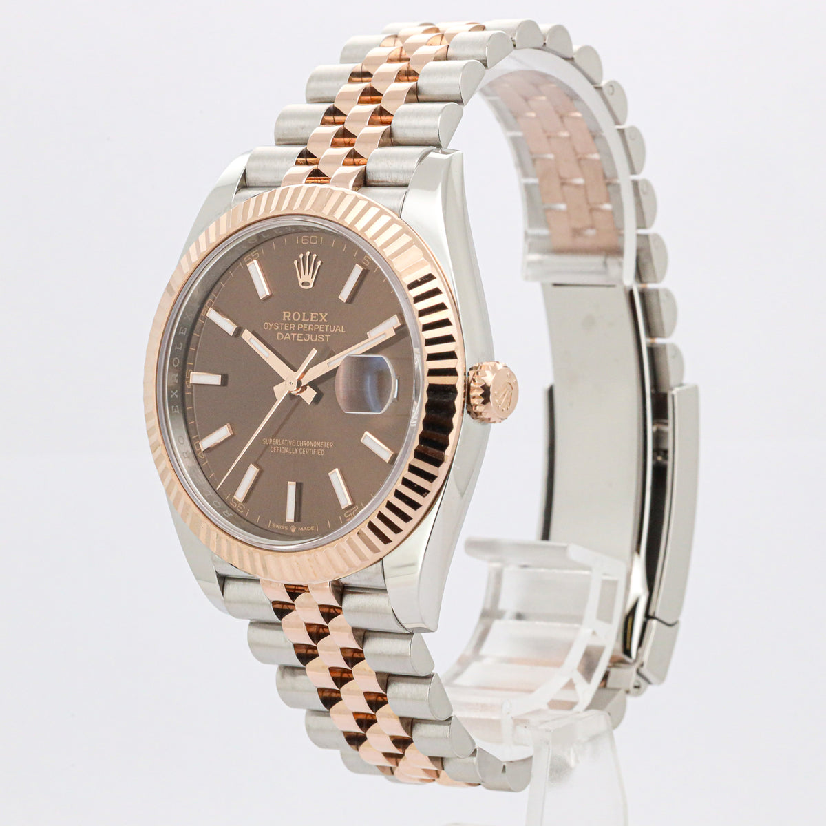 Rolex Datejust 41 Jubilee 126331 Chocolate Dial Rose Gold B&P