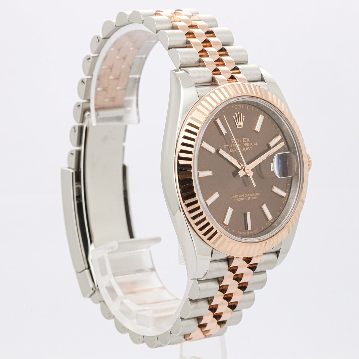 Rolex Datejust 41 Jubilee 126331 Chocolate Dial Rose Gold B&P