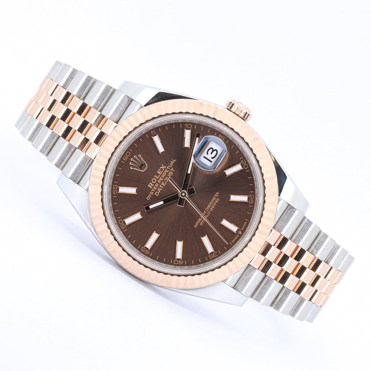 Rolex Datejust 41 Jubilee 126331 Chocolate Dial Rose Gold B&P