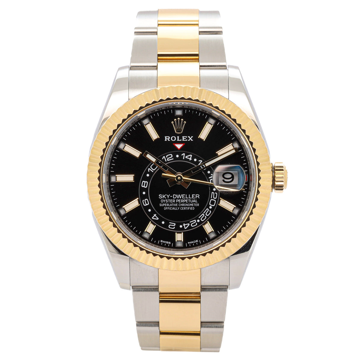 Rolex Sky-Dweller 326933 Bicolor Black Dial Oyster