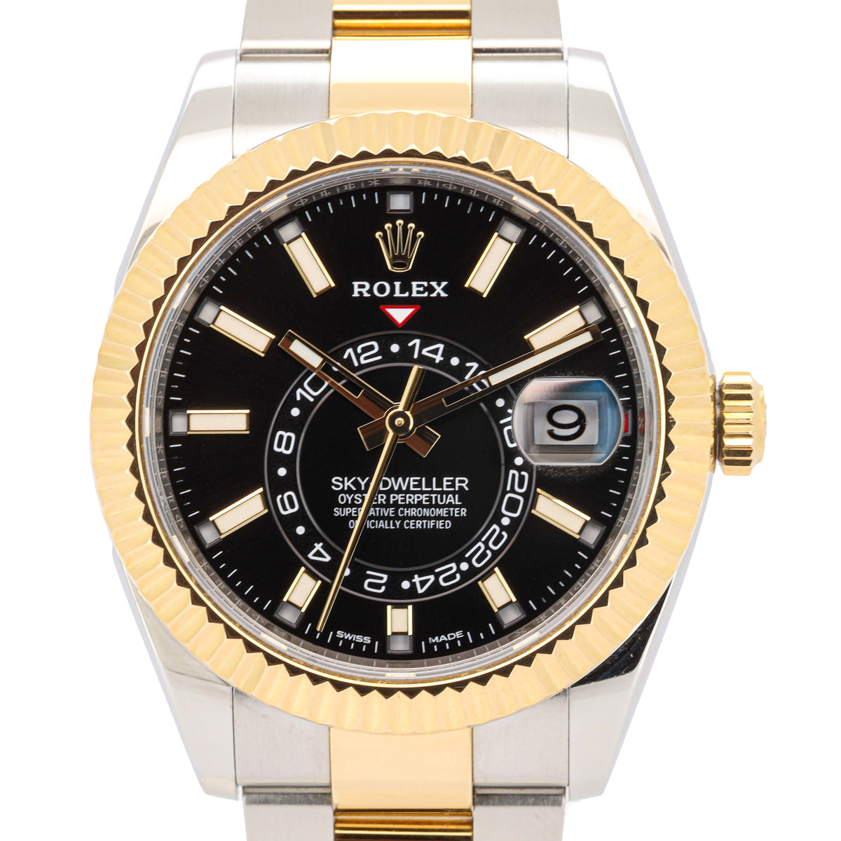 Rolex Sky-Dweller 326933 Bicolor Black Dial Oyster