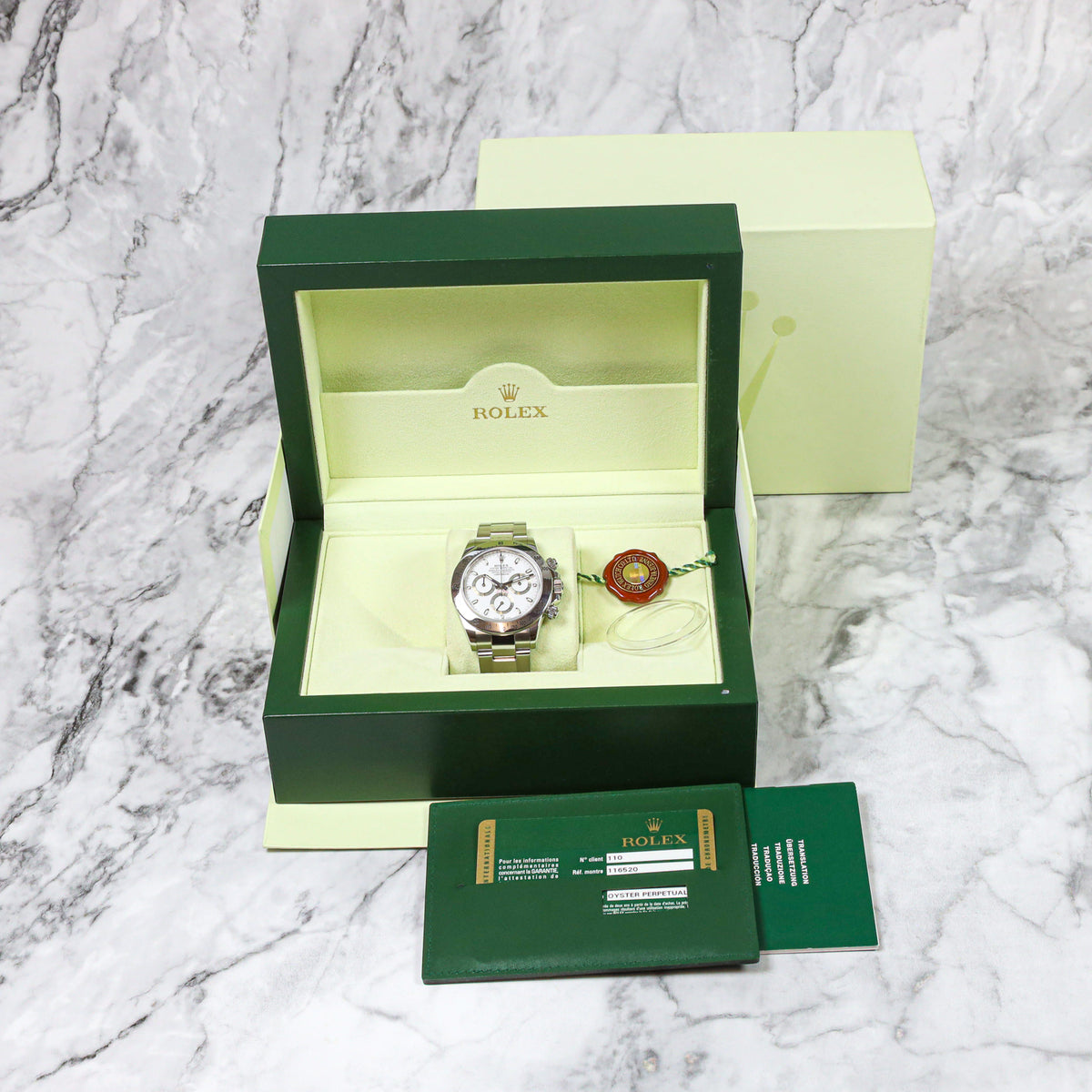 Rolex Daytona 116520 White Dial Full Set