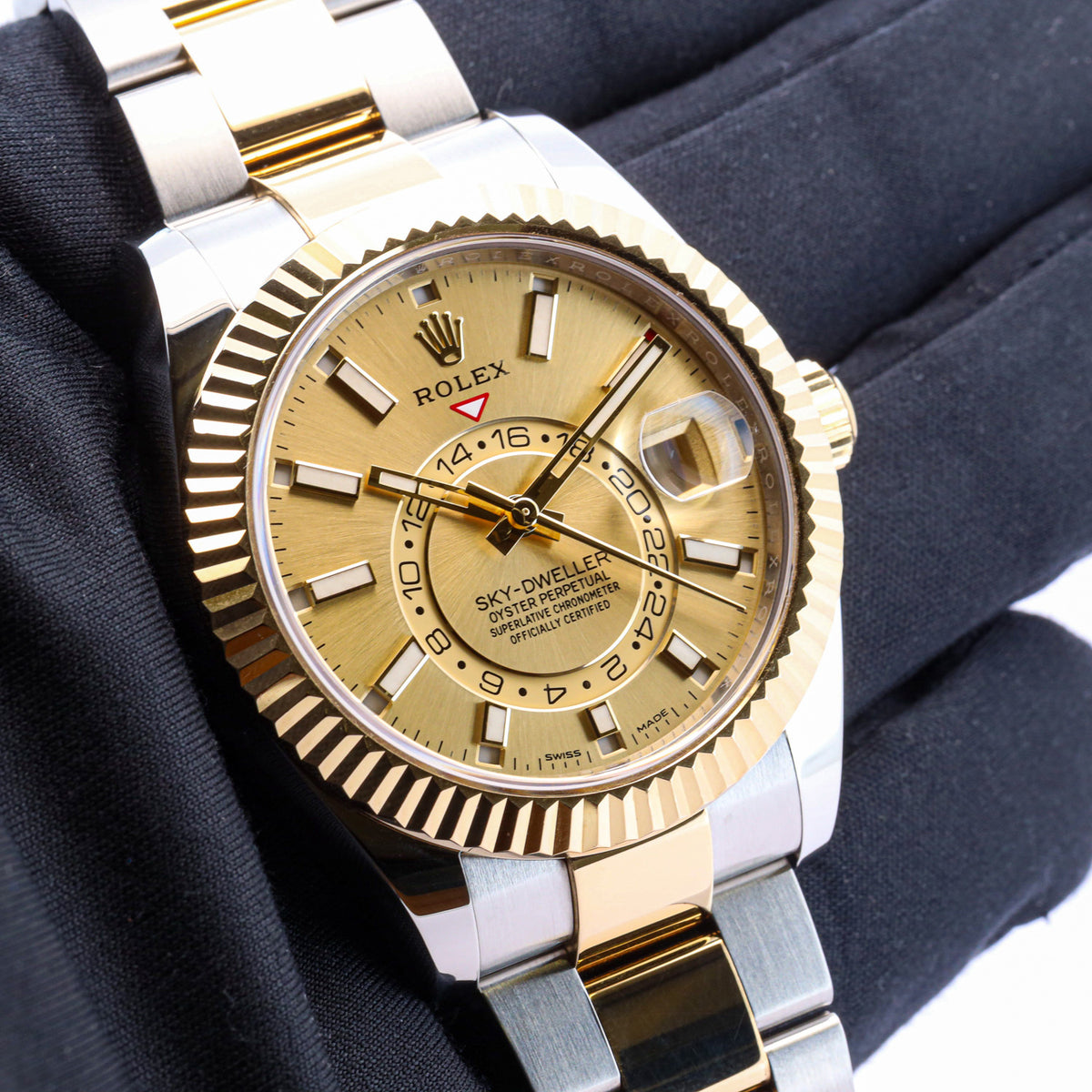 Rolex Sky-Dweller 326933 Bicolor Gold Dial Oyster