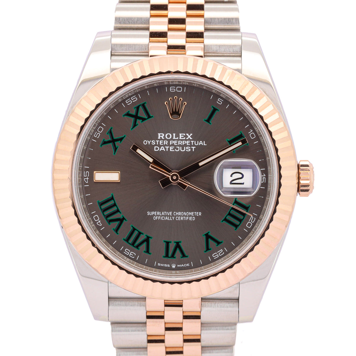 Rolex Datejust 41 126331 Wimbledon Stahl/Rosegold Jubilee Full Set
