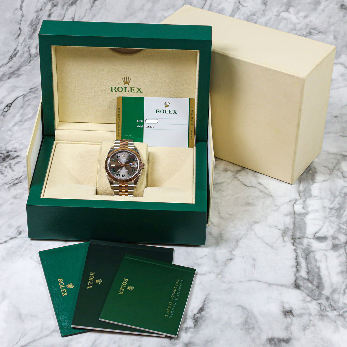 Rolex Datejust 41 126331 Wimbledon Stahl/Rosegold Jubilee Full Set