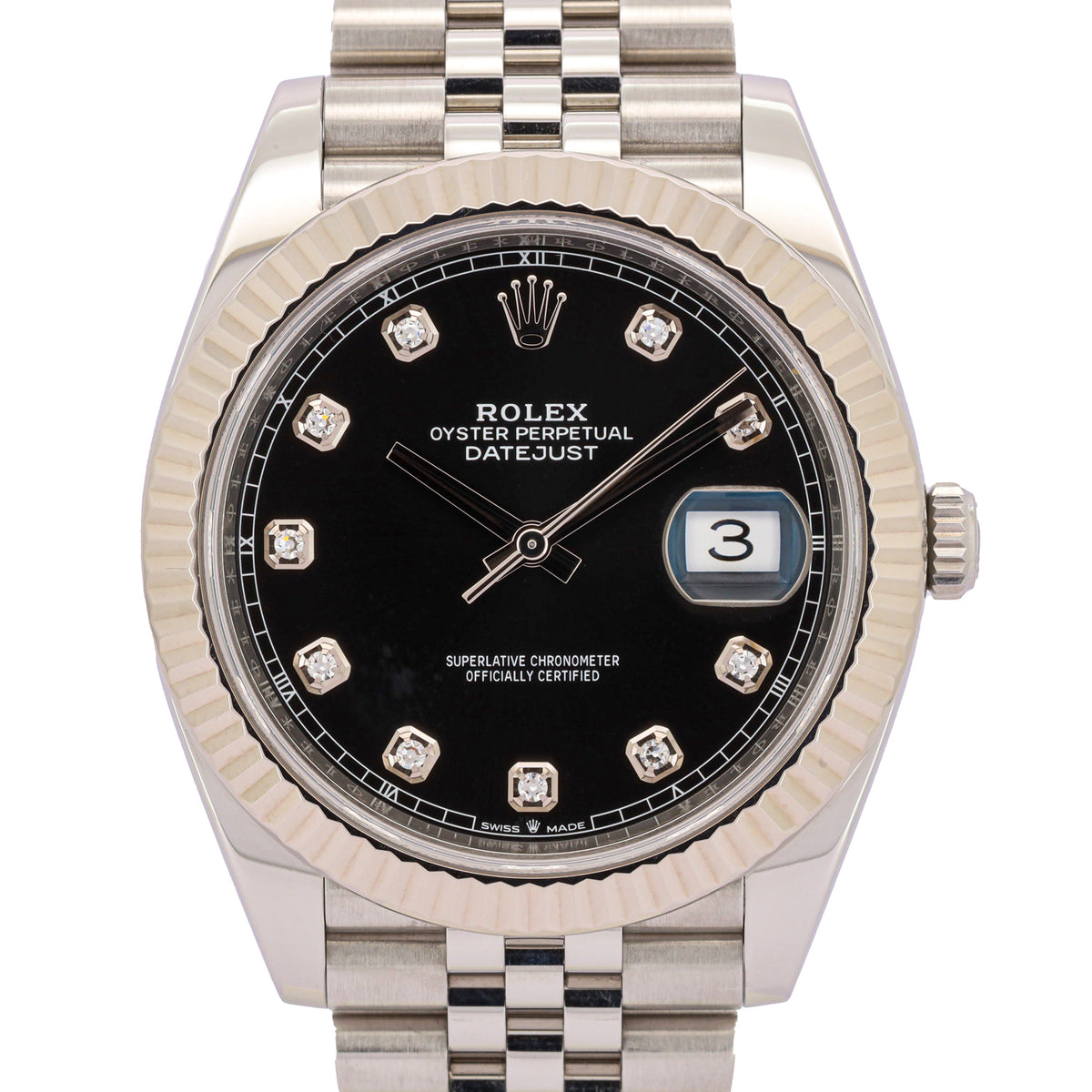 Rolex Datejust 41 126334 Black Diamond Dial Jubilee