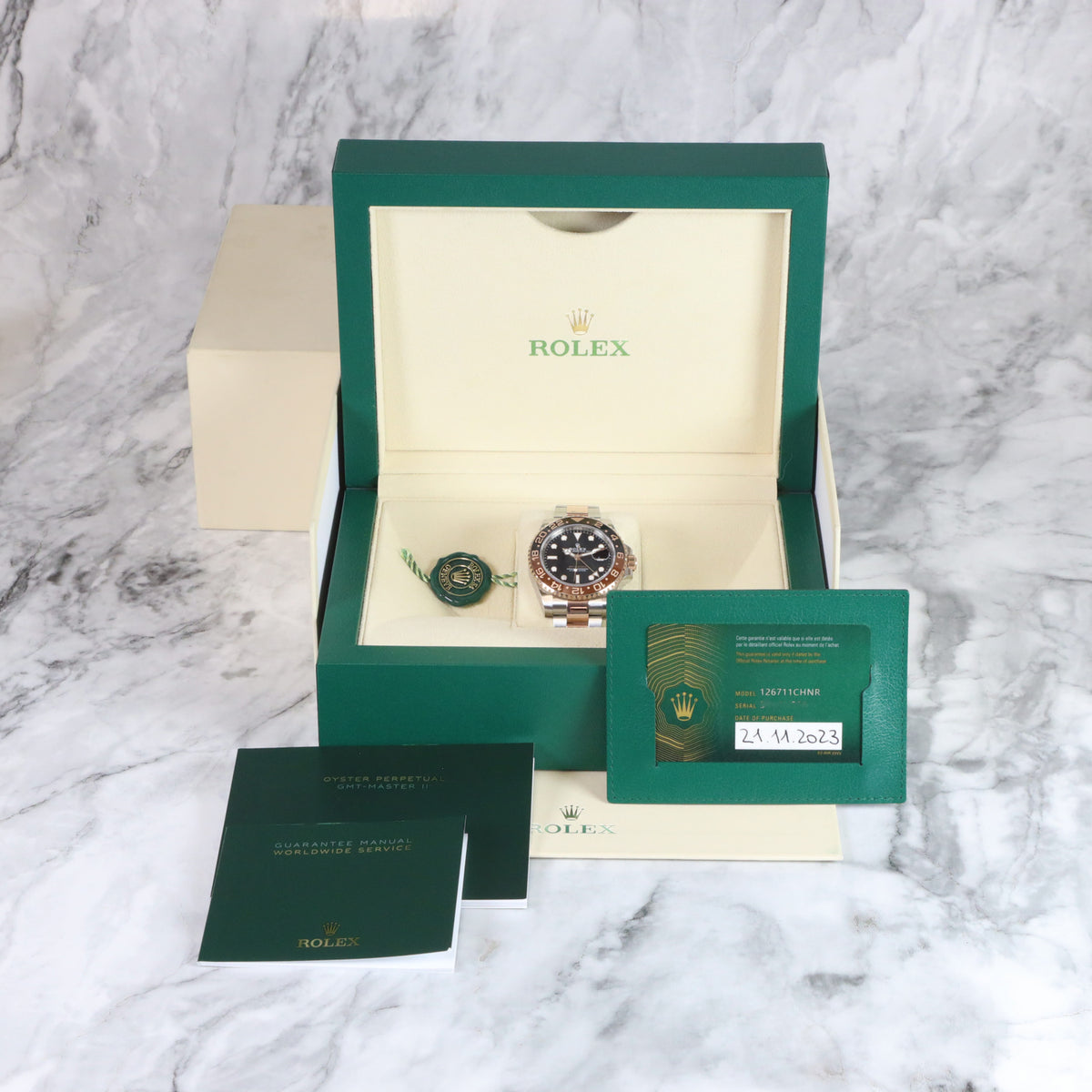 Rolex GMT Master II Rootbeer 126711CHNR 40mm Edelstahl Everose 2023