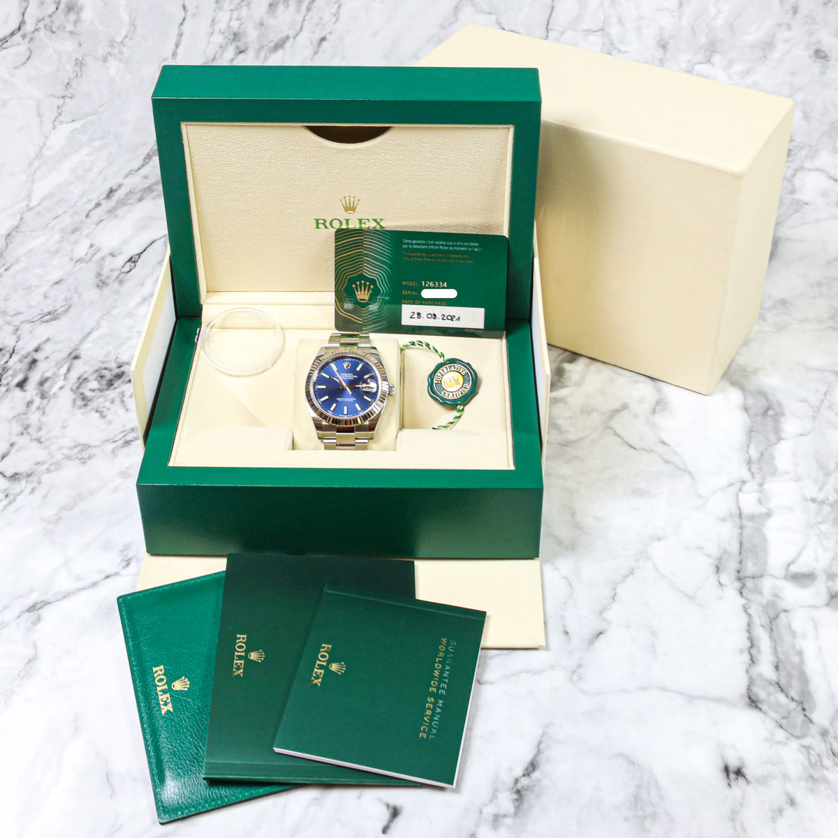 Rolex Datejust 41 126334 Blue Dial Weißgold