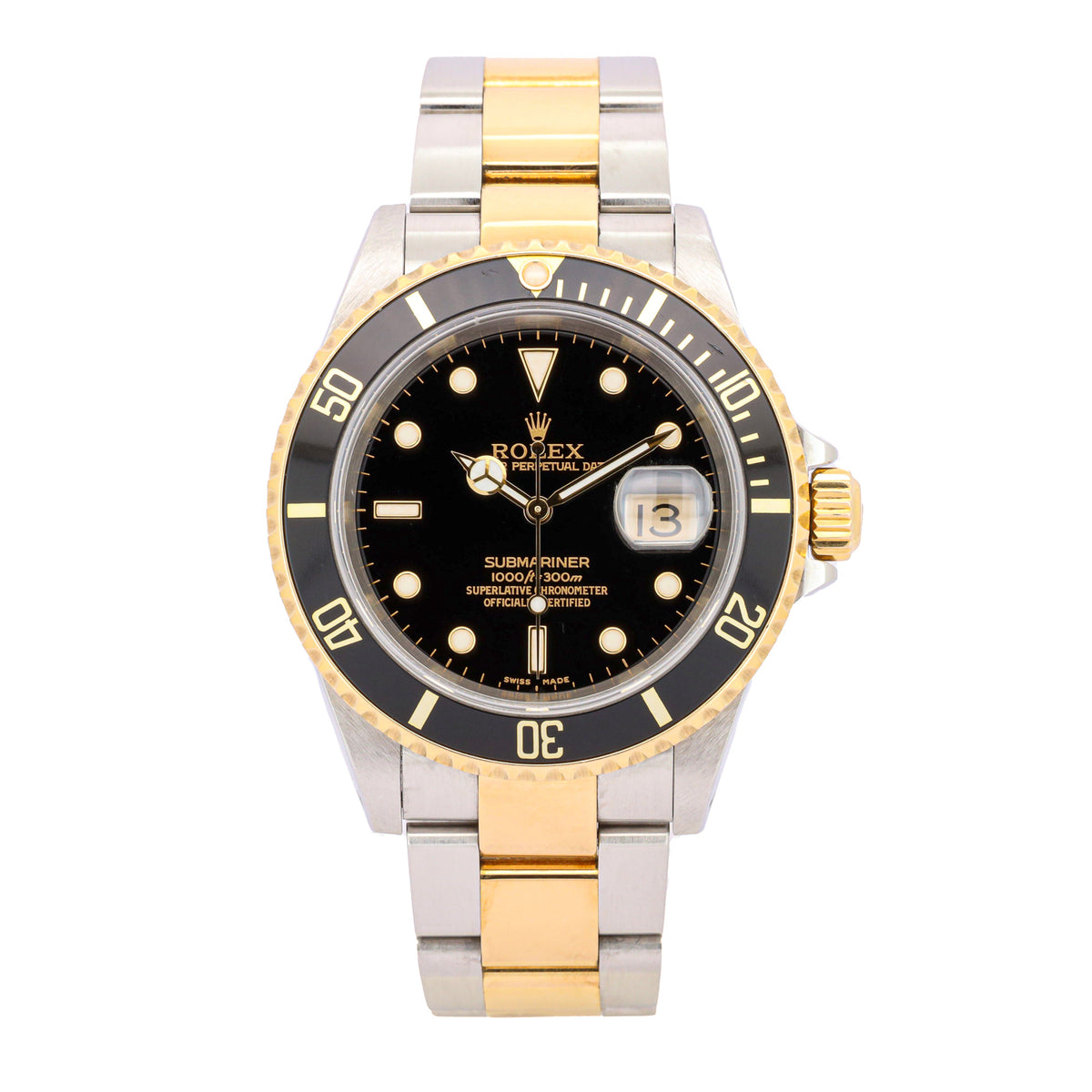 Rolex Submariner Date 40 16613 Stahl/Gold  Full Set Good Condition