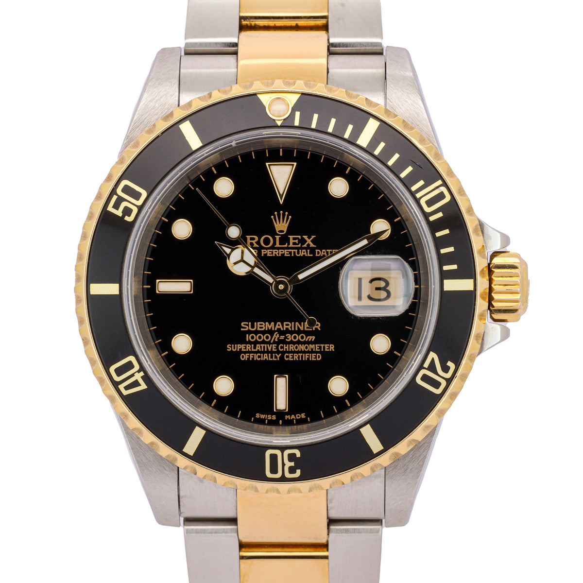Rolex Submariner Date 40 16613 Stahl/Gold  Full Set Good Condition