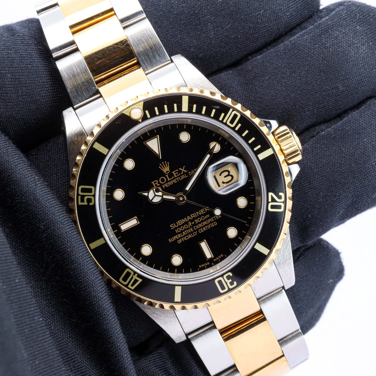 Rolex Submariner Date 40 16613 Stahl/Gold  Full Set Good Condition