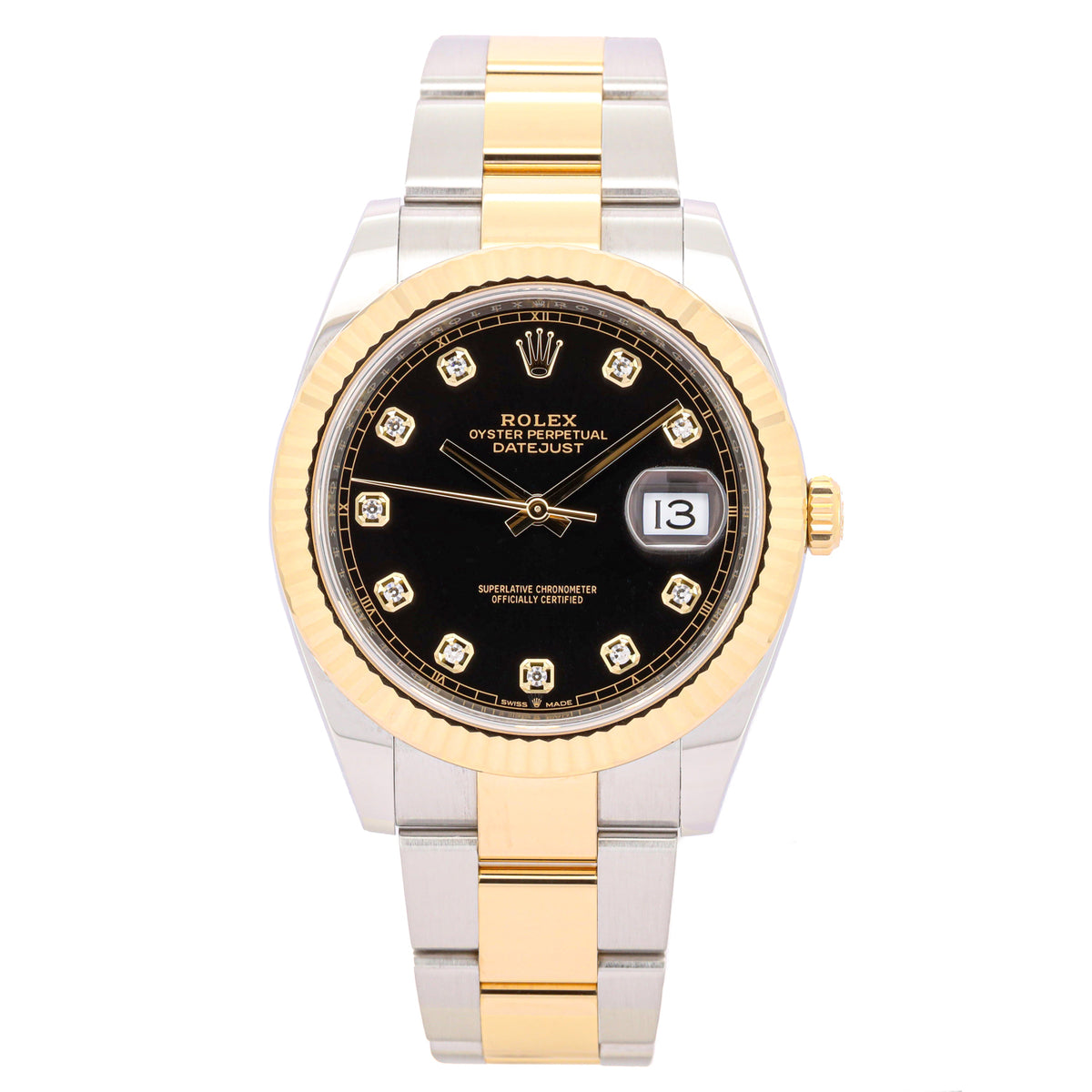 Rolex Datejust 41 126333 Stahl/Gold Diamond-Black Dial Full Set