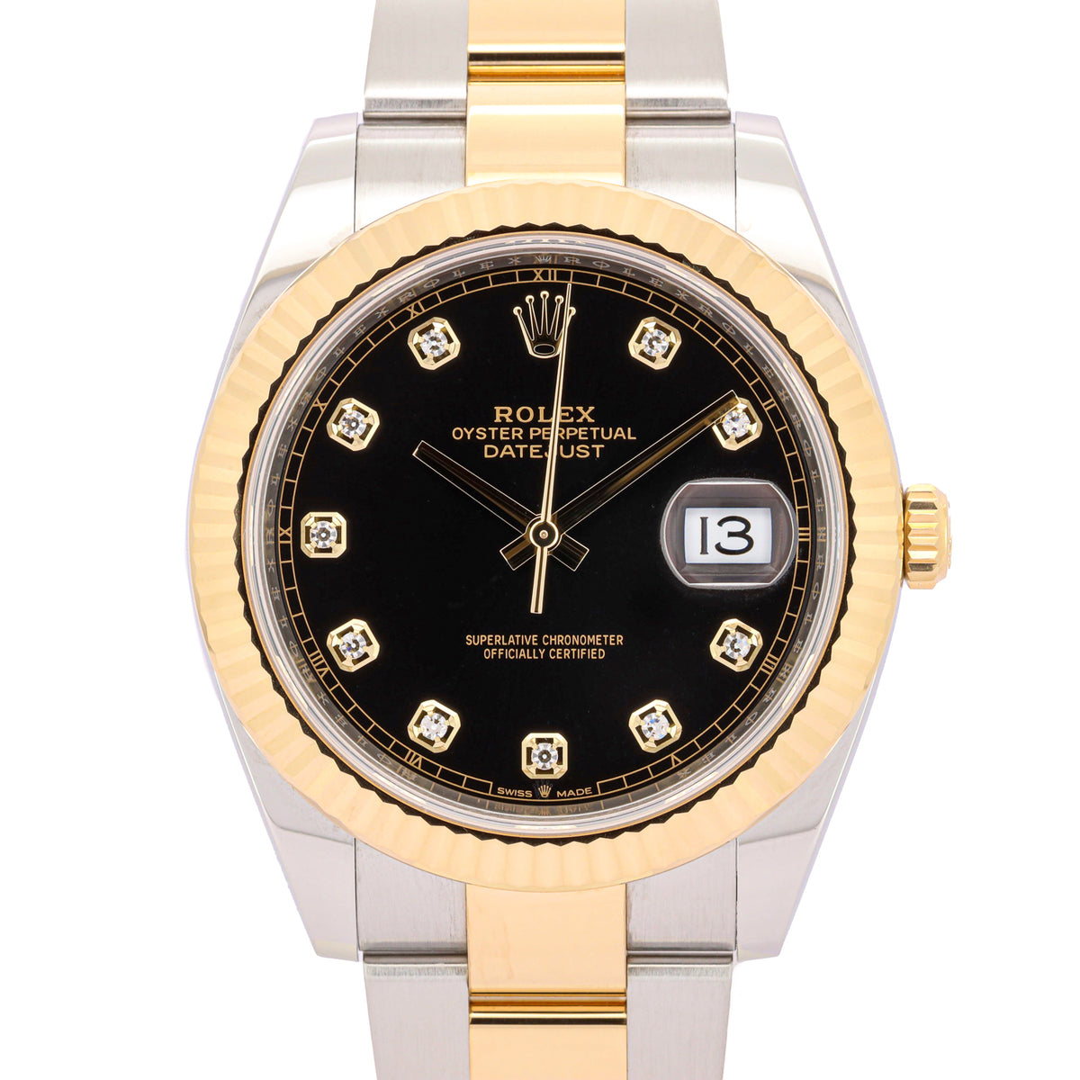 Rolex Datejust 41 126333 Stahl/Gold Diamond-Black Dial Full Set