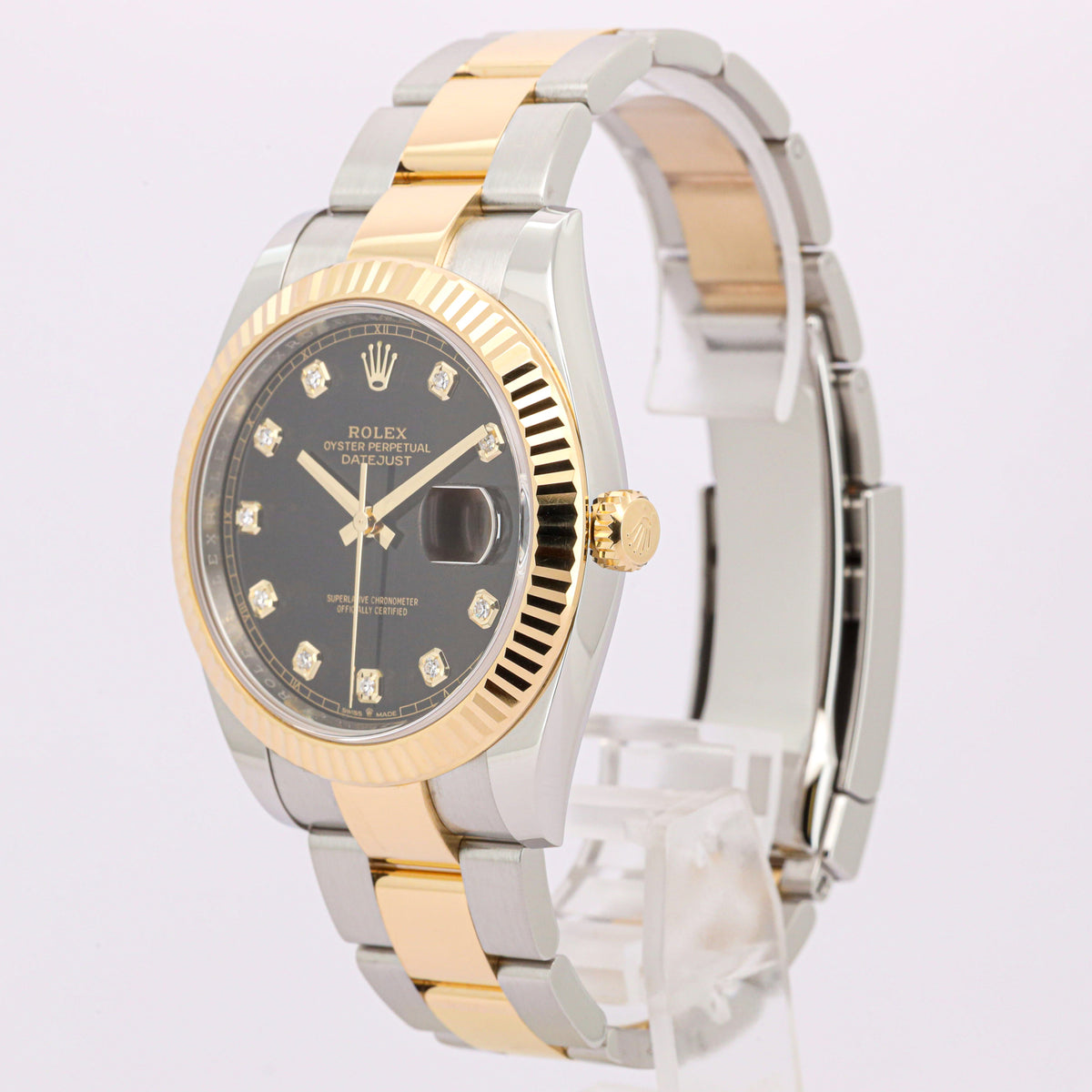 Rolex Datejust 41 126333 Stahl/Gold Diamond-Black Dial Full Set