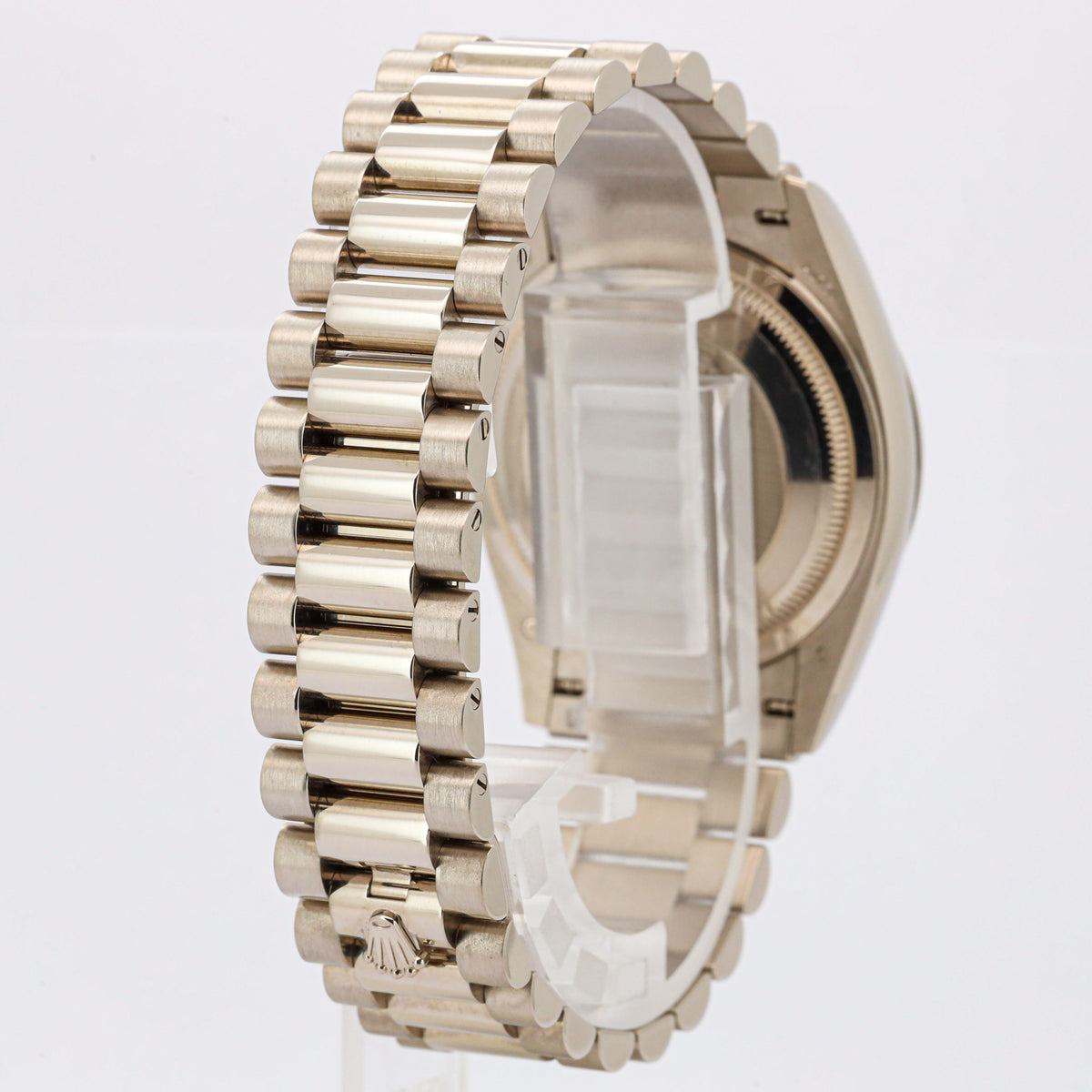 Rolex Day-Date 36 128239 18K White Gold Rainbow Diamond Paved President