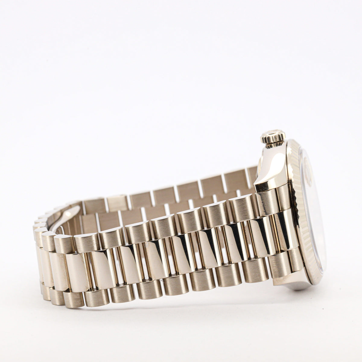 Rolex Day-Date 36 128239 18K White Gold Rainbow Diamond Paved President