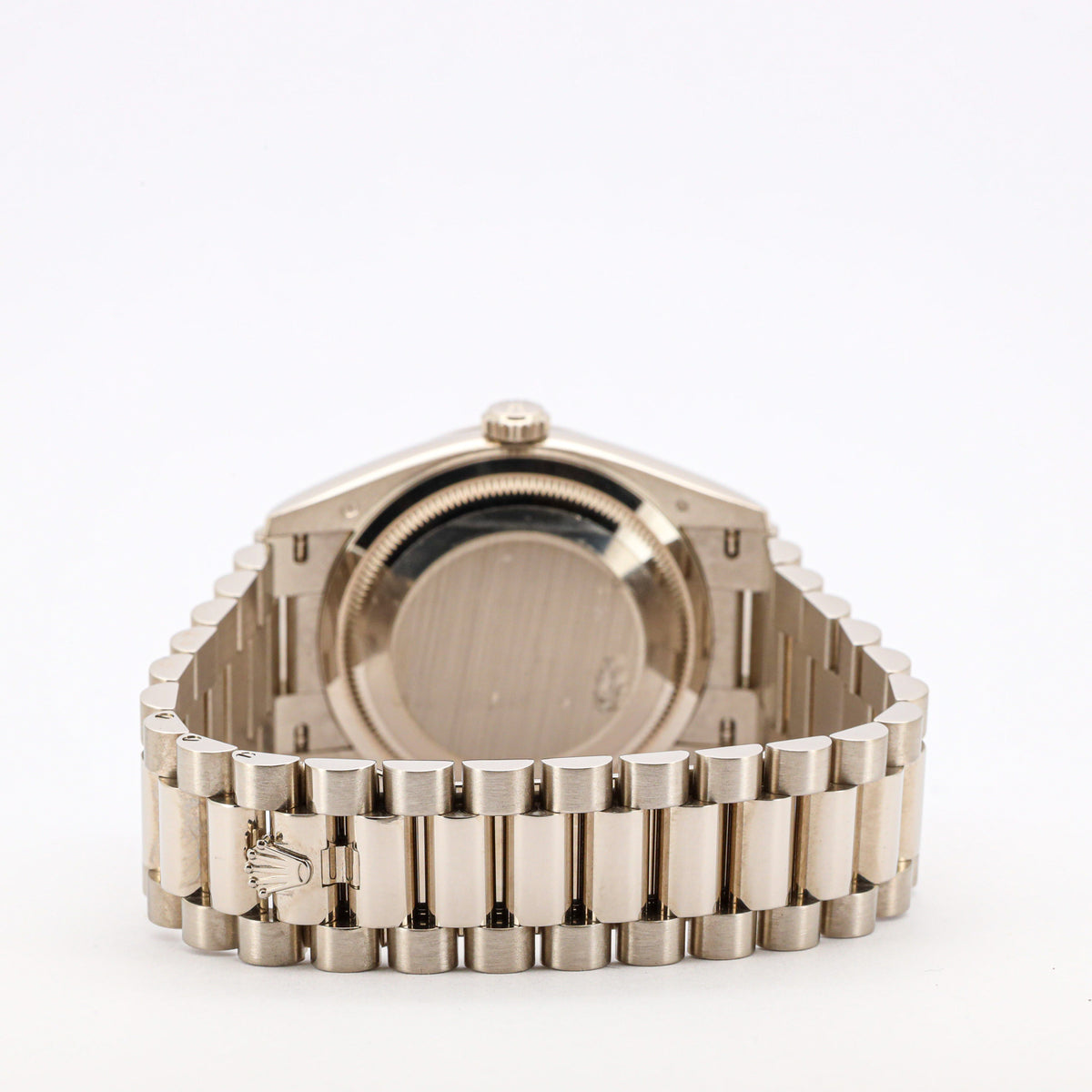 Rolex Day-Date 36 128239 18K White Gold Rainbow Diamond Paved President