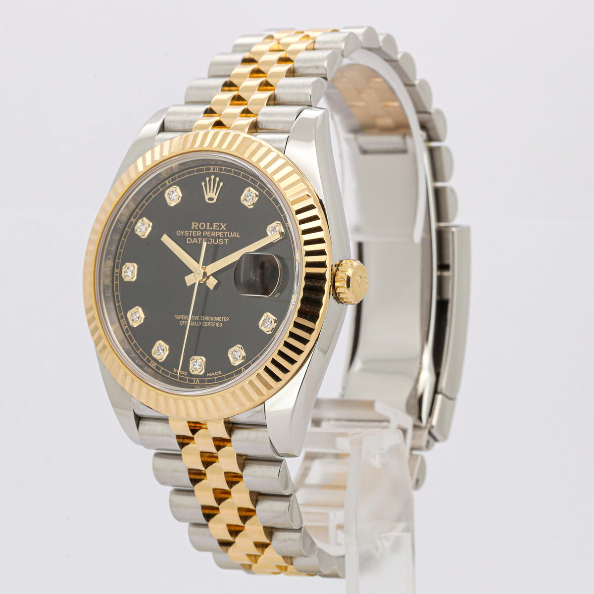 Rolex Datejust 41 126333 Stahl/Gold Diamond Black Dial Jubilee