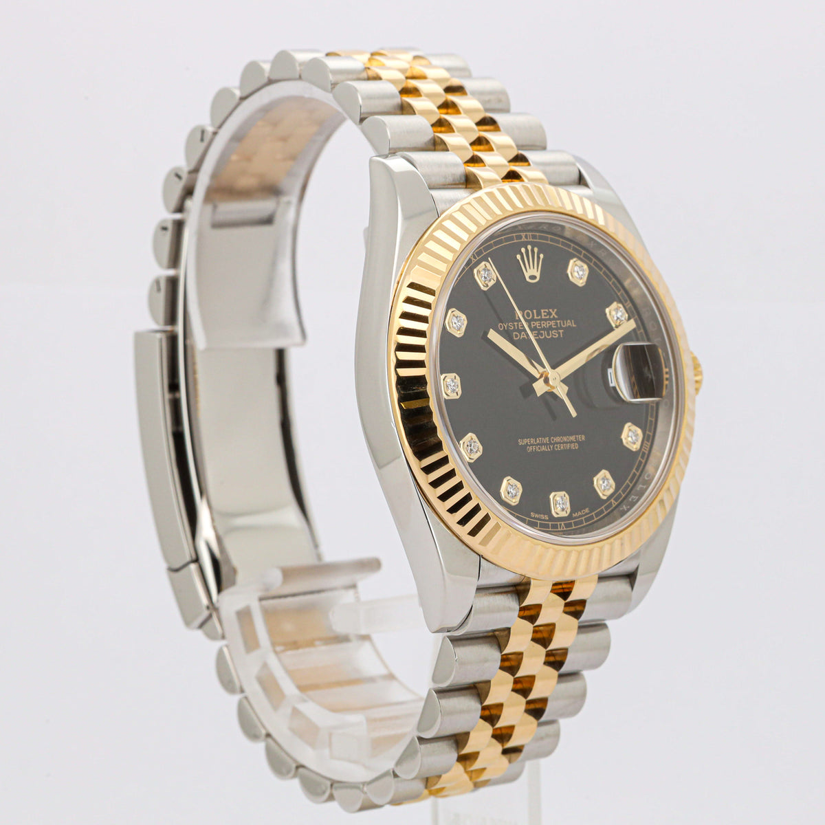 Rolex Datejust 41 126333 Stahl/Gold Diamond Black Dial Jubilee