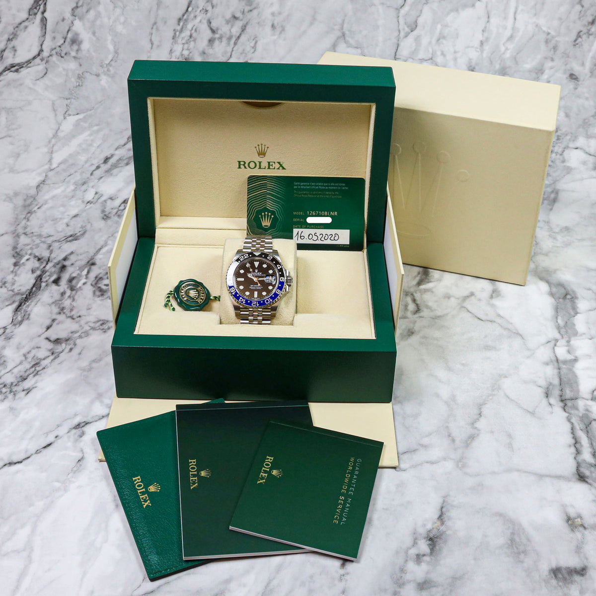 Rolex GMT-Master II 40 126710BLNR Batgirl Edelstahl Full Set
