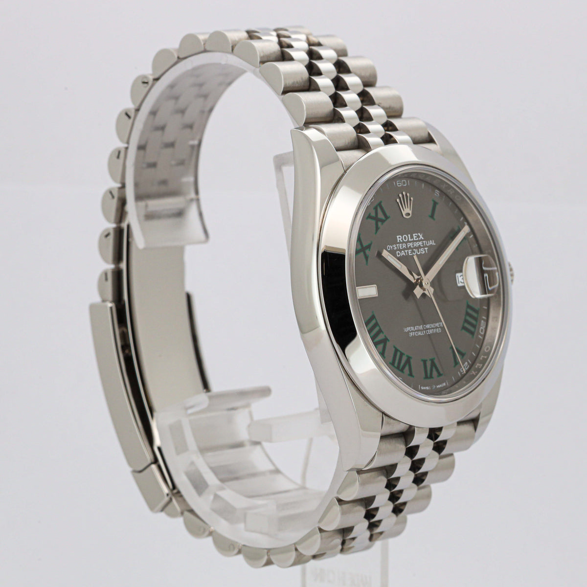 Rolex Datejust 41 126300 Edelstahl Wimbledon Dial Jubilee