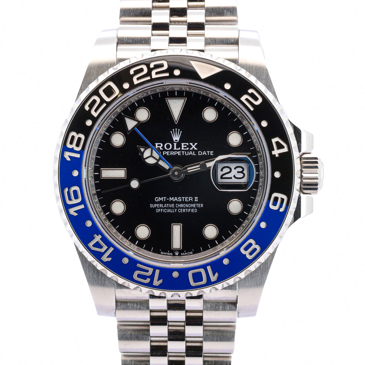 Rolex GMT-Master II 40mm Edelstahl Jubilee 126710BLNR Batgirl
