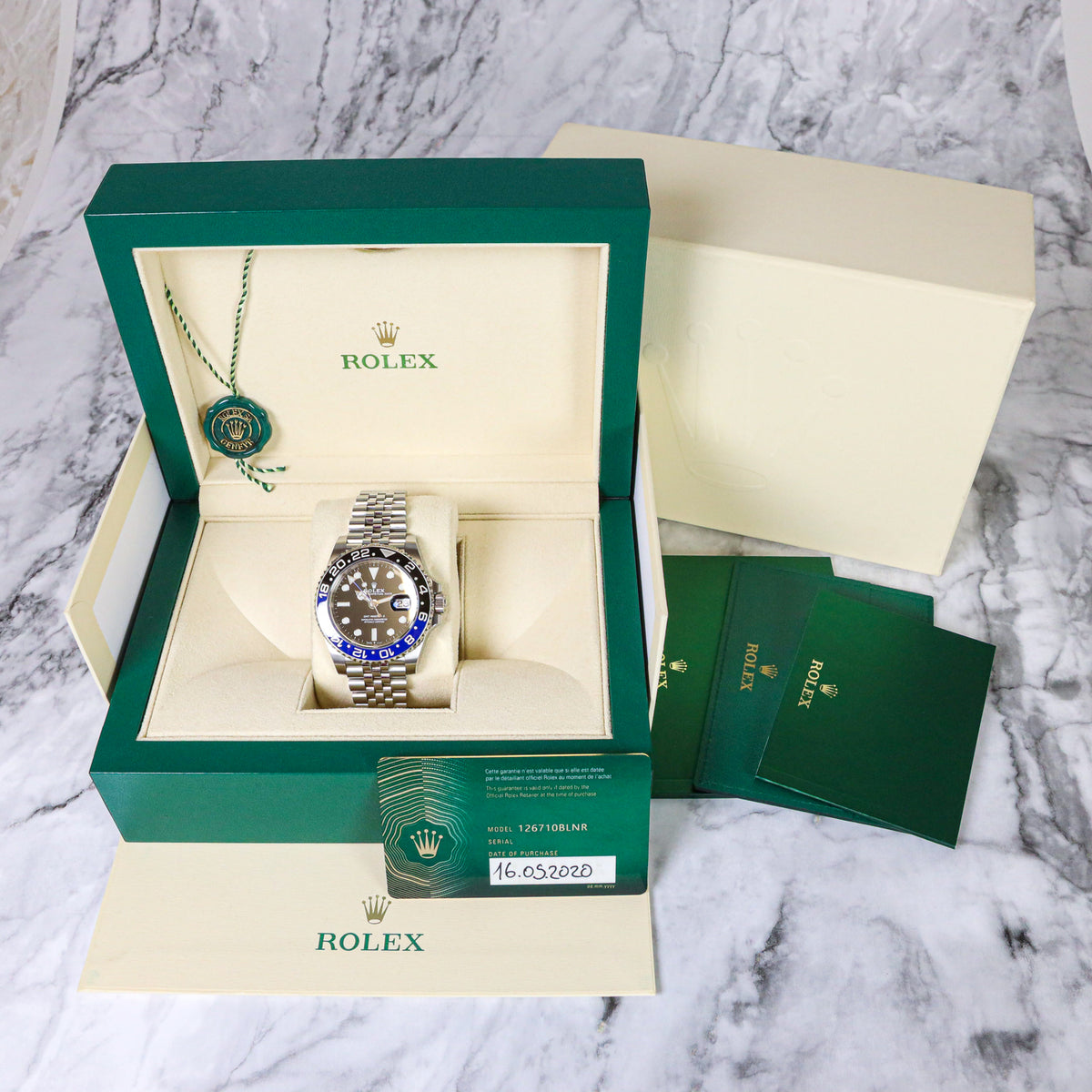 Rolex GMT-Master II 40mm Edelstahl Jubilee 126710BLNR Batgirl