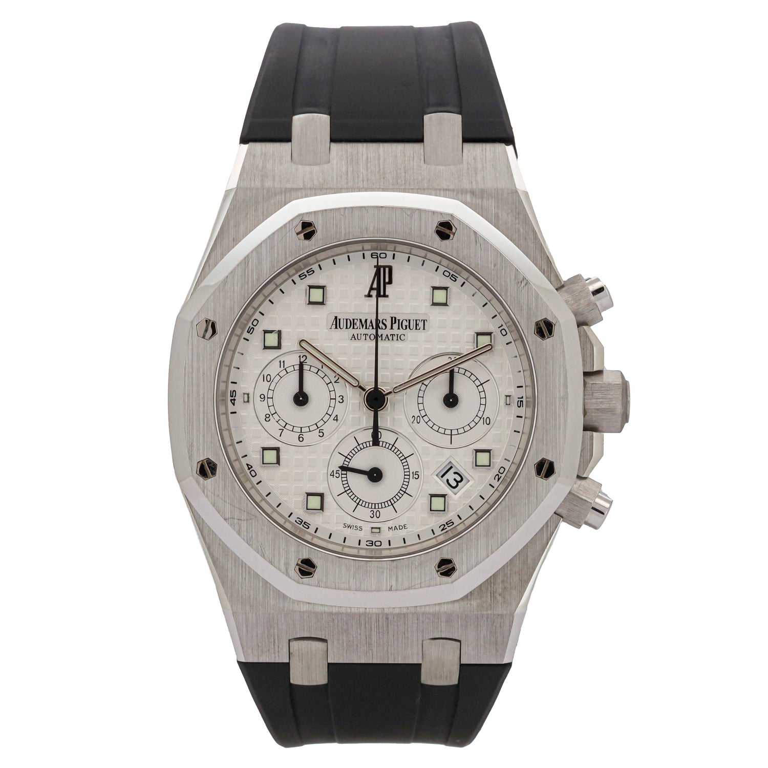 Audemars Piguet Royal Oak Chronograph 39 26022BC.OO.D002CR.01 White Gold Black Rubber Strap