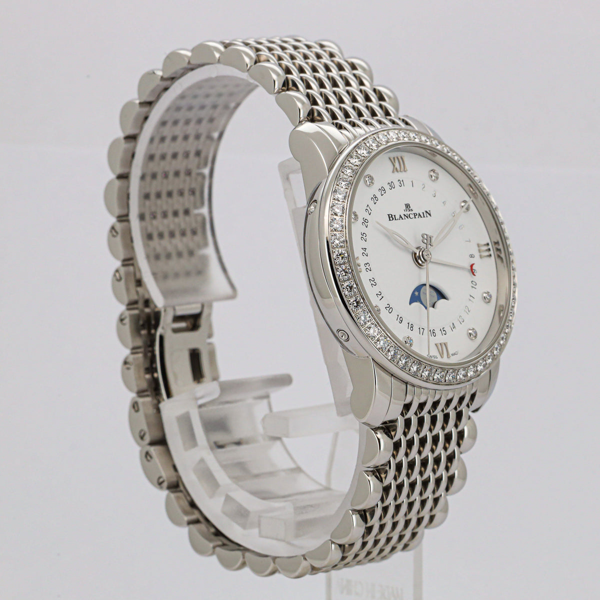 Blancpain Villeret Quantième Phases de Lune 33 Ref. 6126-4628 – Edelstahl – Diamanten