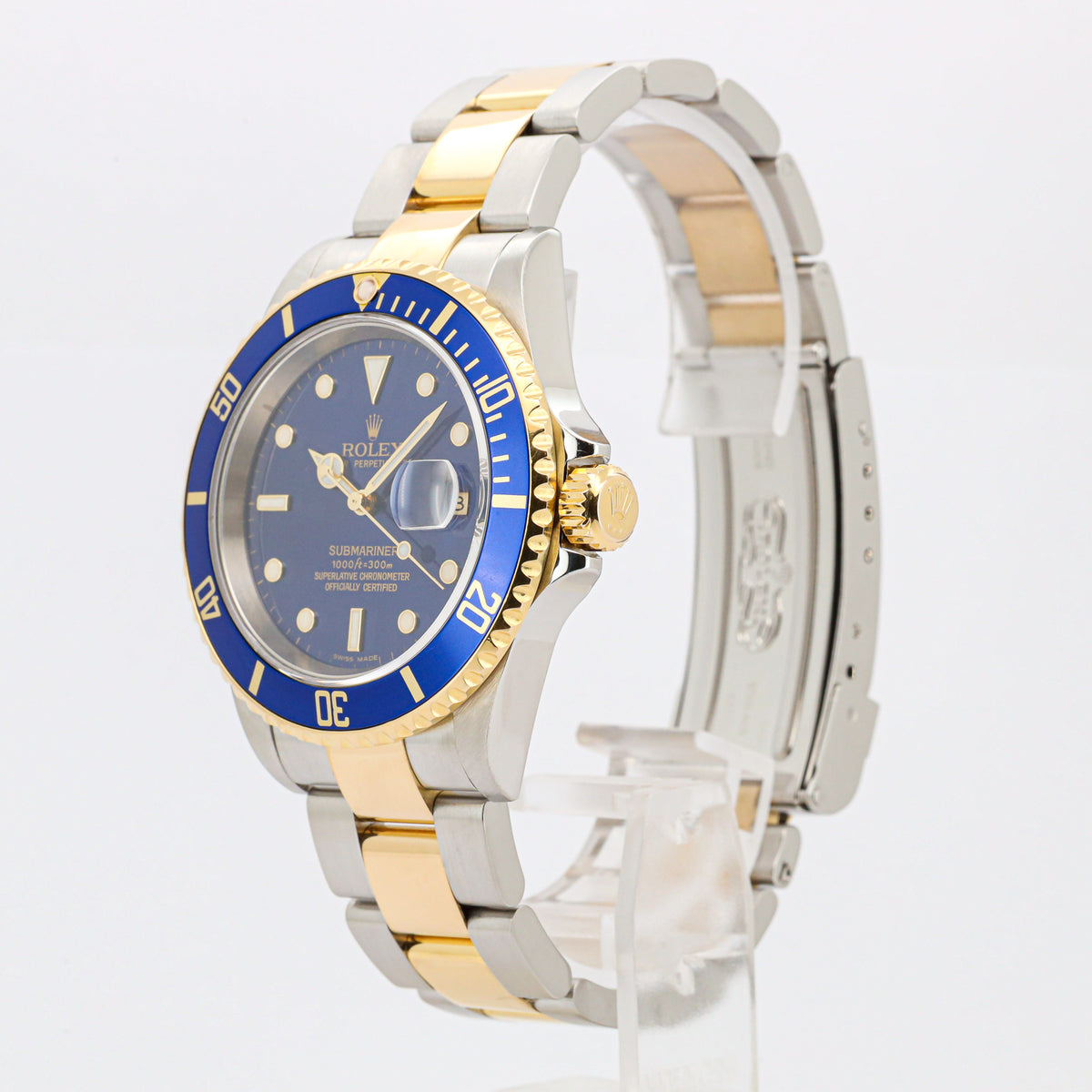 Rolex Submariner Date 40 16613 Edelstahl/Gold Blue Dial