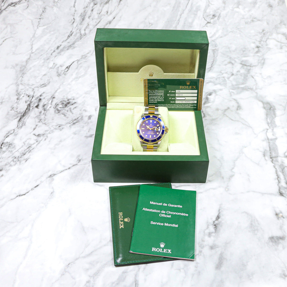 Rolex Submariner Date 40 16613 Edelstahl/Gold Blue Dial