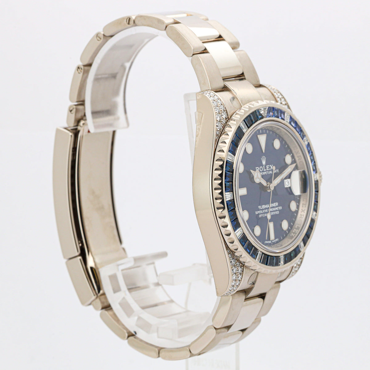 Rolex Submariner Date 40 116659SABR White Gold Diamond & Sapphier Bezel Blue Dial