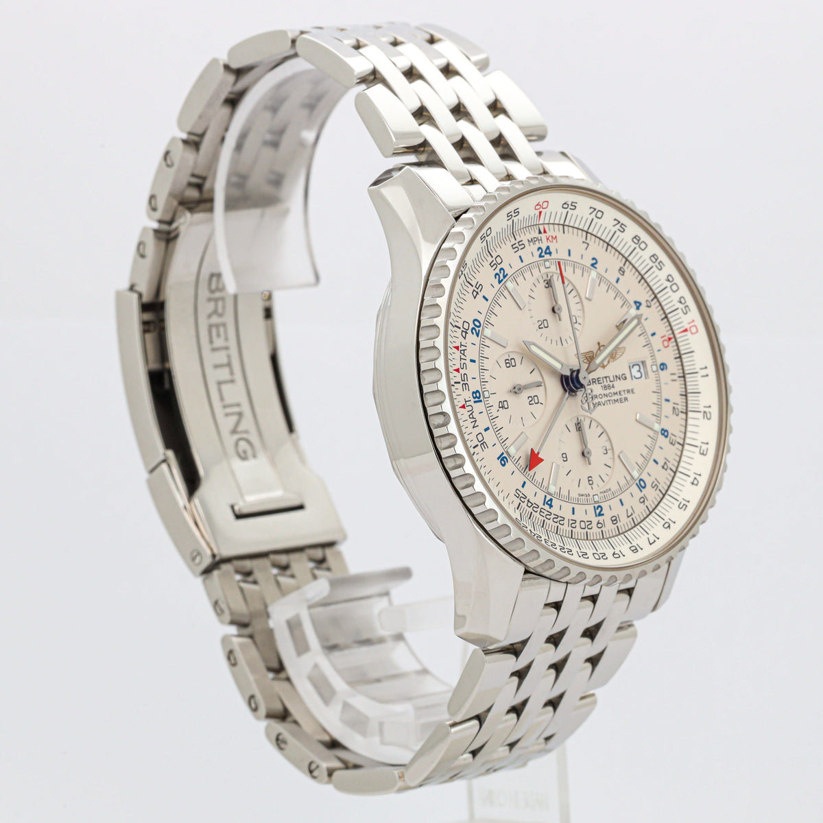 Breitling Navitimer World 46 A24322 Edelstahl 2018!