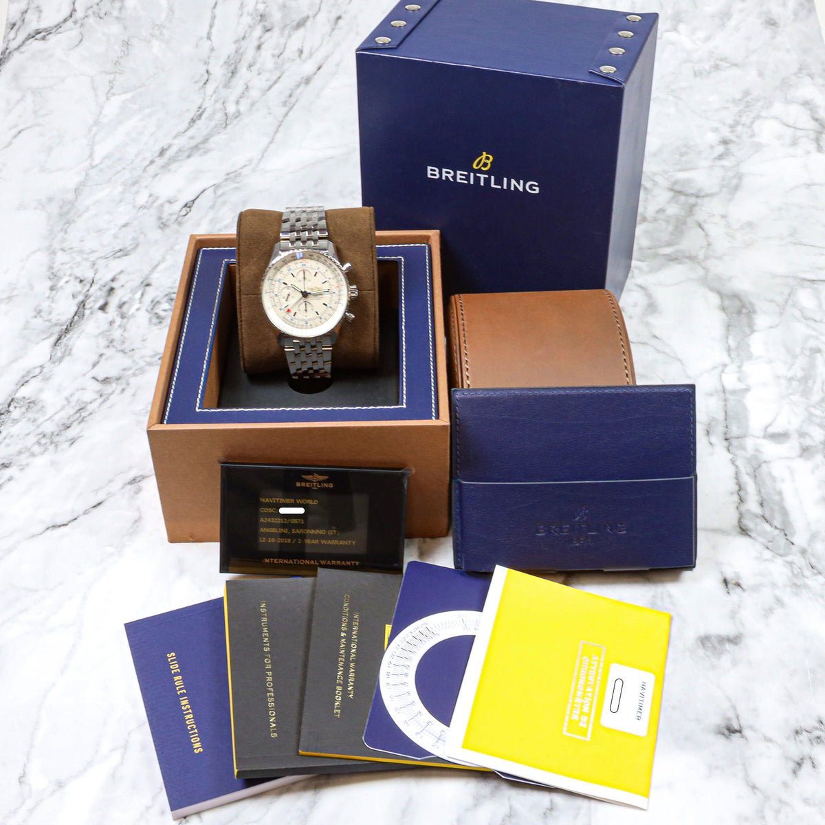 Breitling Navitimer World 46 A24322 Edelstahl 2018!