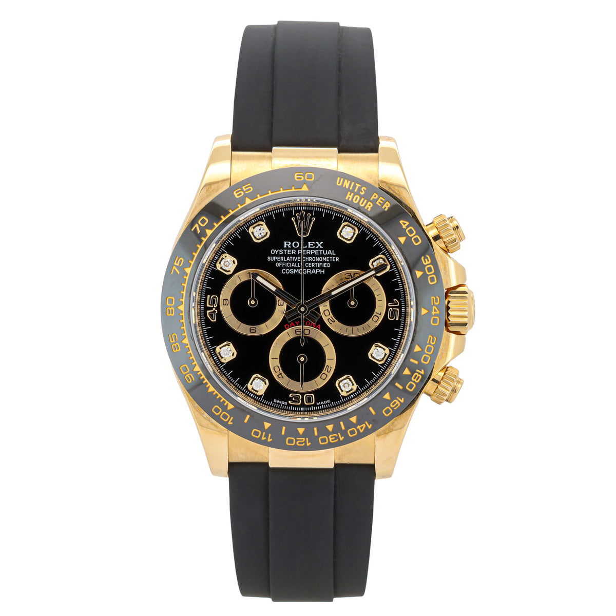 Rolex Daytona 40 116518LN Oysterflex (F) Black/Diamond - Dial 2022