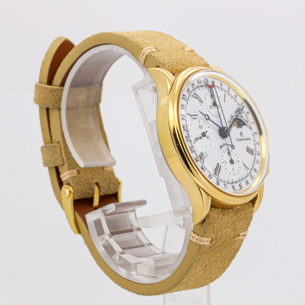 Chronoswiss Lunar 38 Ref. 77990 Mondphase Chronograph Vergoldet