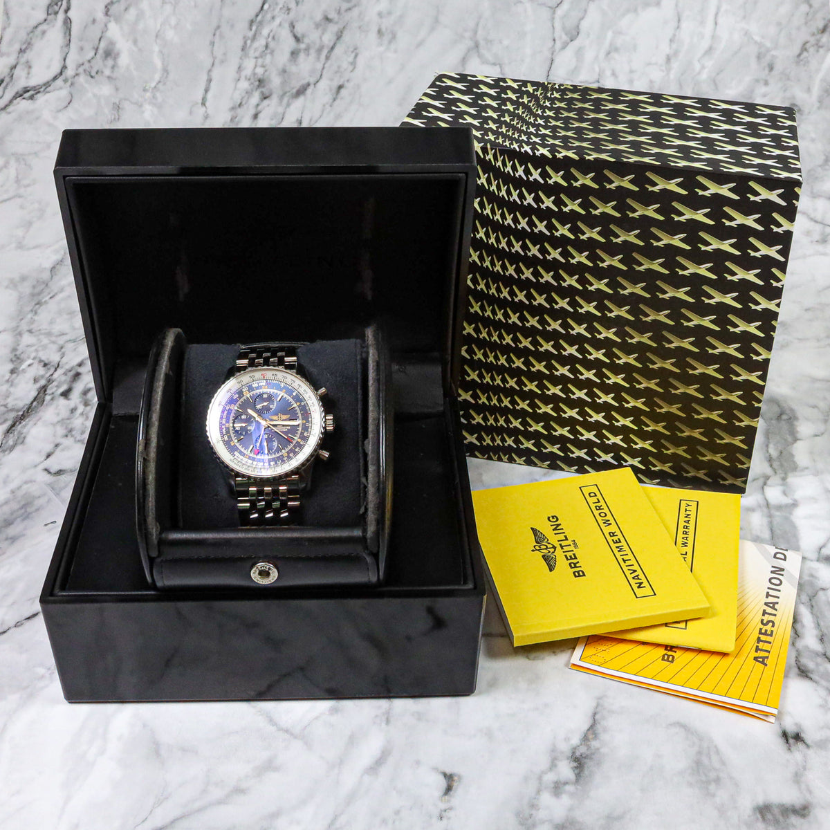 Breitling Navitimer World A2433212 GMT Full Set