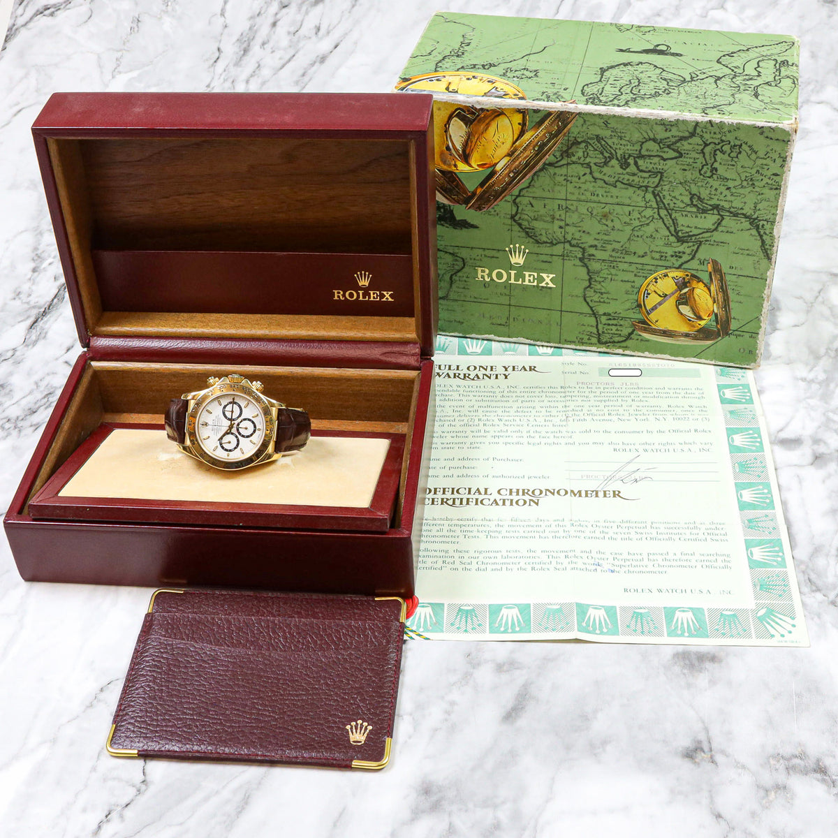 Rolex Daytona Zenith 16518 " Inverted 6 serial N.. " Gelbgold 18K Box & Papiere