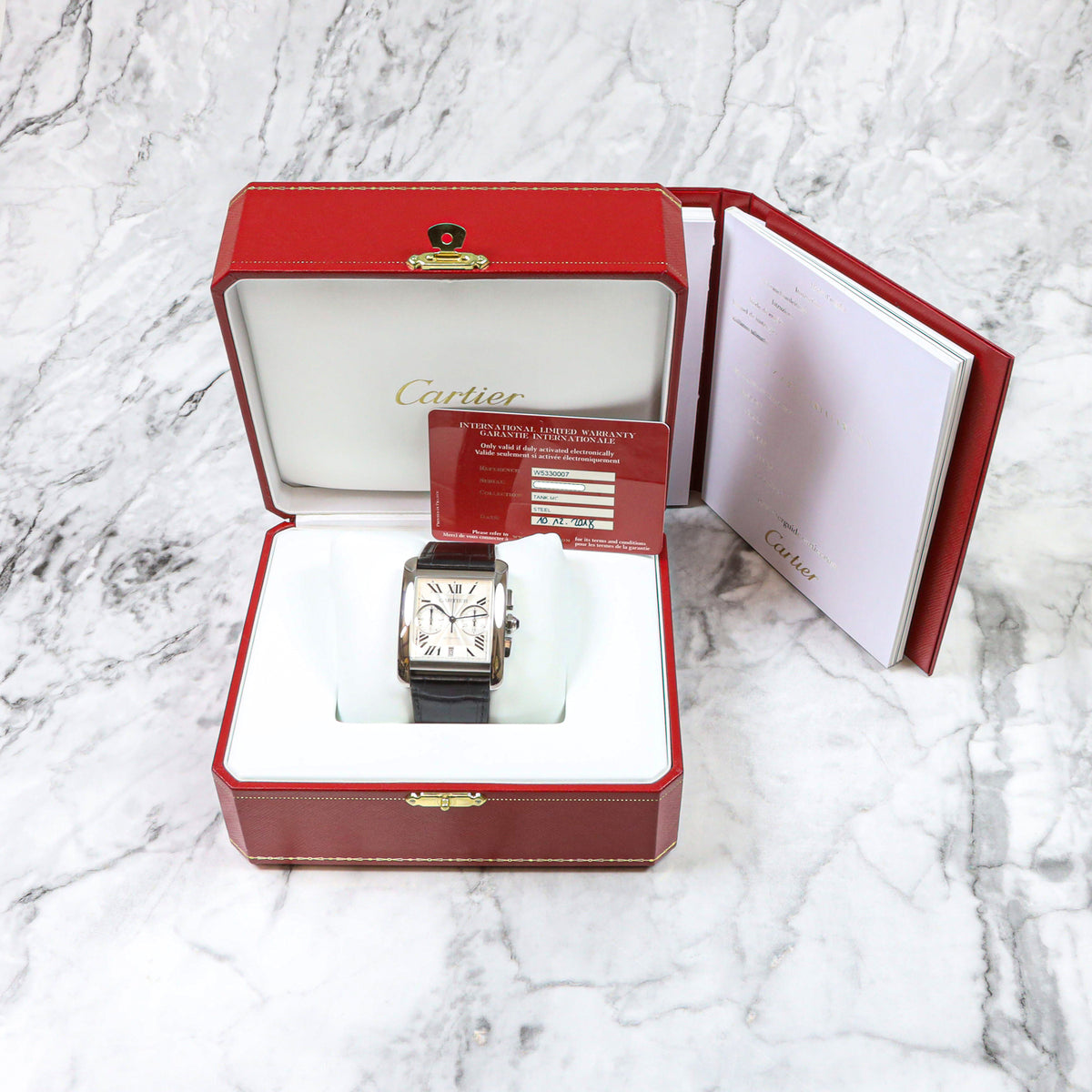 Cartier Tank MC Chronograph W5330007 Edelstahl  B&P