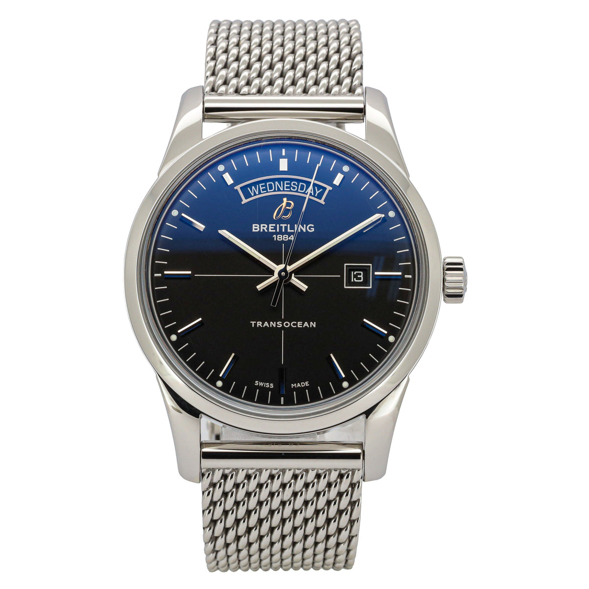Breitling Transocean Day & Date 43 A45310 Edelstahl