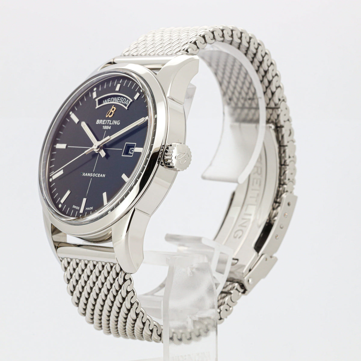 Breitling Transocean Day & Date 43 A45310 Edelstahl