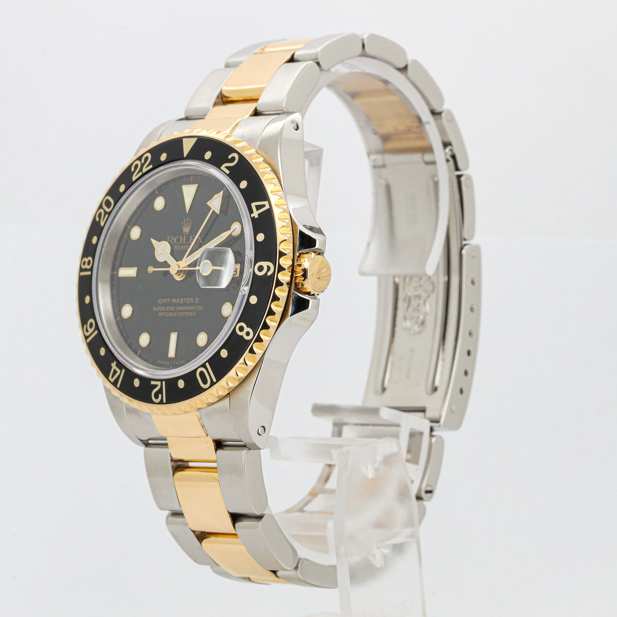 Rolex GMT-Master II 16713 Stahl/Gold Black Dial Sn. L...