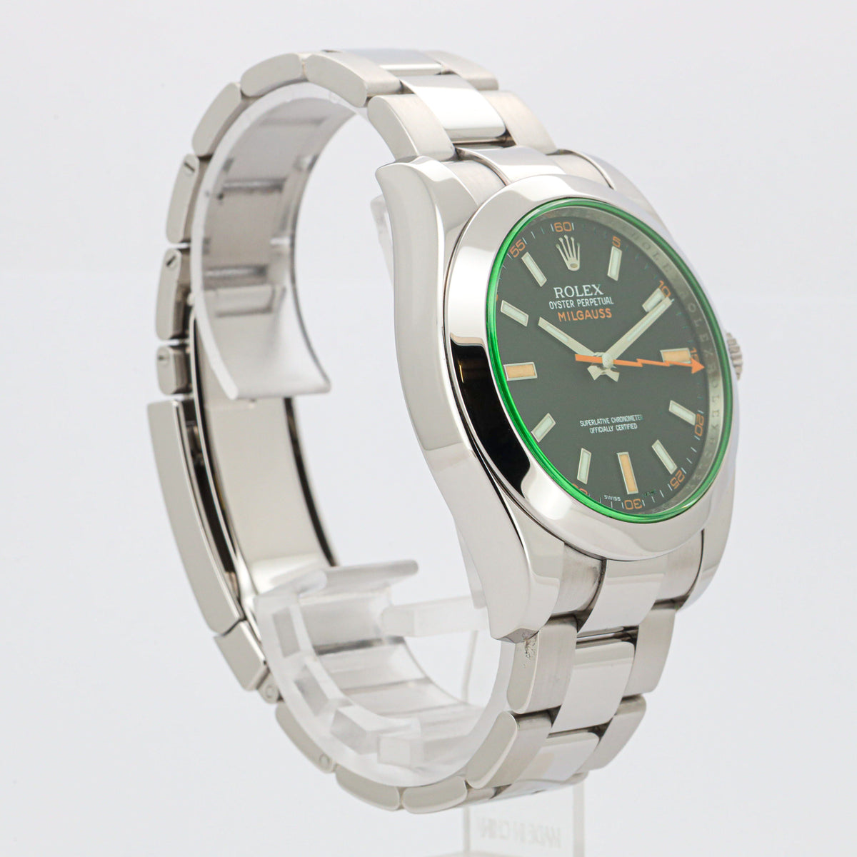 Rolex Milgauss 40 116400GV Green Dial Edelstahl LC 100 good Condition